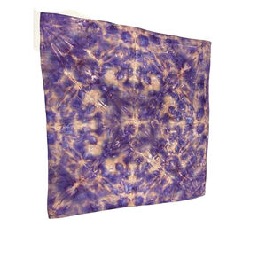 Purple Tie-Dye Square Scarf Lightweight Pre-Owned